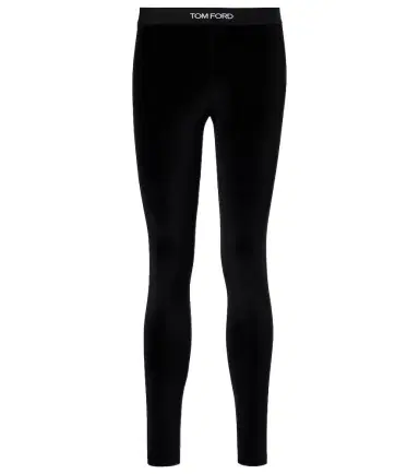 Tom Ford Logo velour leggings | Thumbnail 1