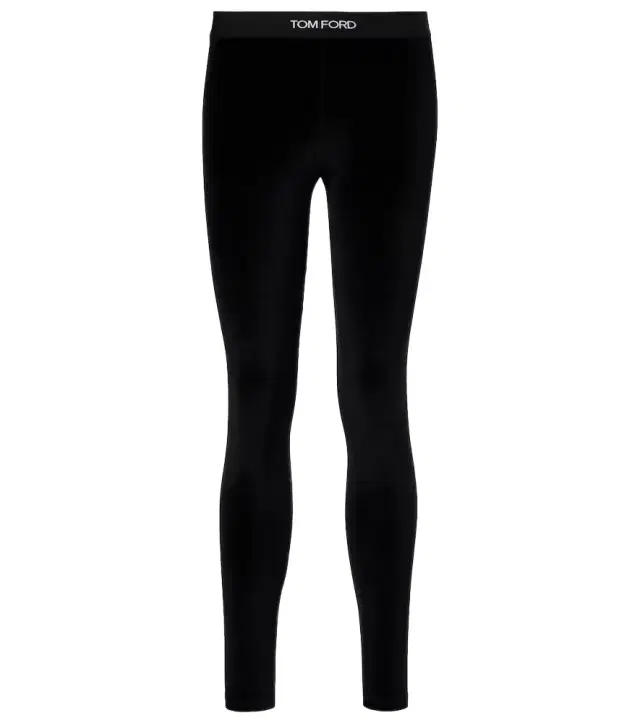 Tom Ford Logo velour leggings