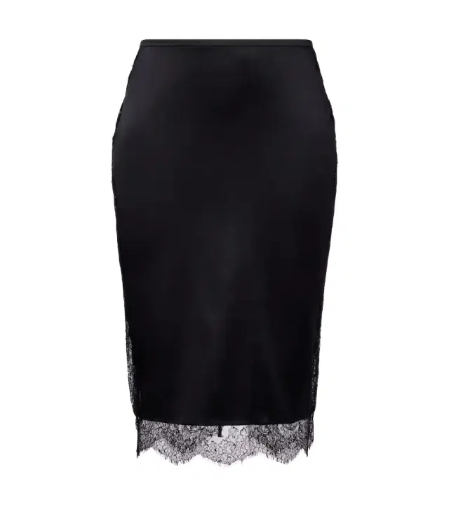 Tom Ford Silk-blend crêpe satin pencil skirt