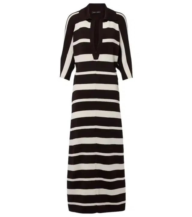 Proenza Schouler Solana striped wool and silk maxi dress