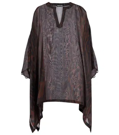 Tom Ford Leopard-print cotton and silk kaftan | Thumbnail 1 Tom Ford Leopard-print cotton and silk kaftan | Thumbnail 1