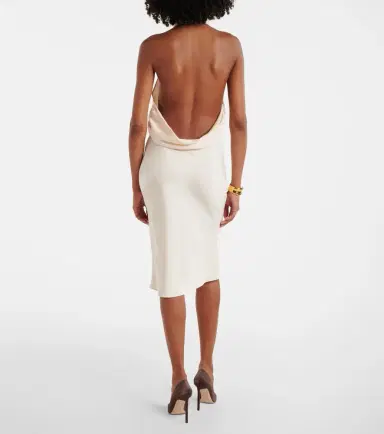 Tom Ford Halterneck silk sablé cocktail dress | Thumbnail 5