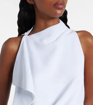 Proenza Schouler Devyn crêpe draped maxi dress | Thumbnail 3