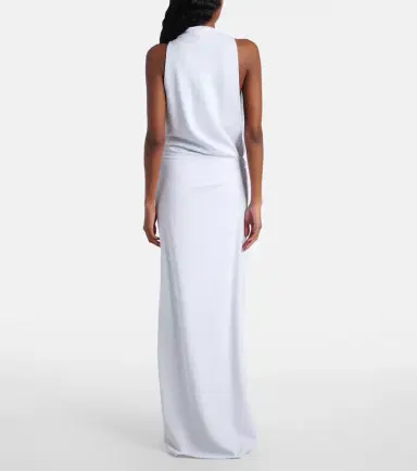 Proenza Schouler Devyn crêpe draped maxi dress | Thumbnail 5