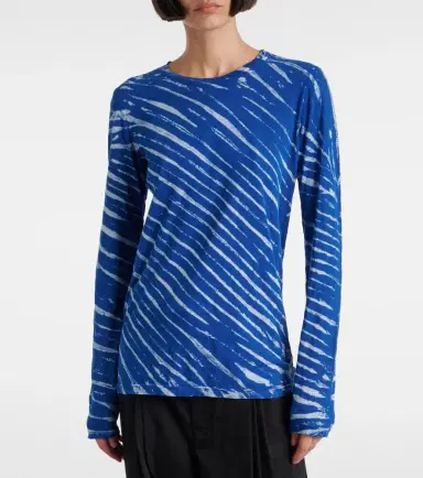 Proenza Schouler Mia tie-dye cotton jersey top | Thumbnail 6