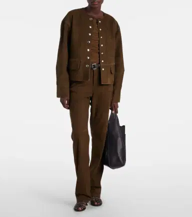 Proenza Schouler Maxine suede straight pants | Thumbnail 6 Proenza Schouler Maxine suede straight pants | Thumbnail 6