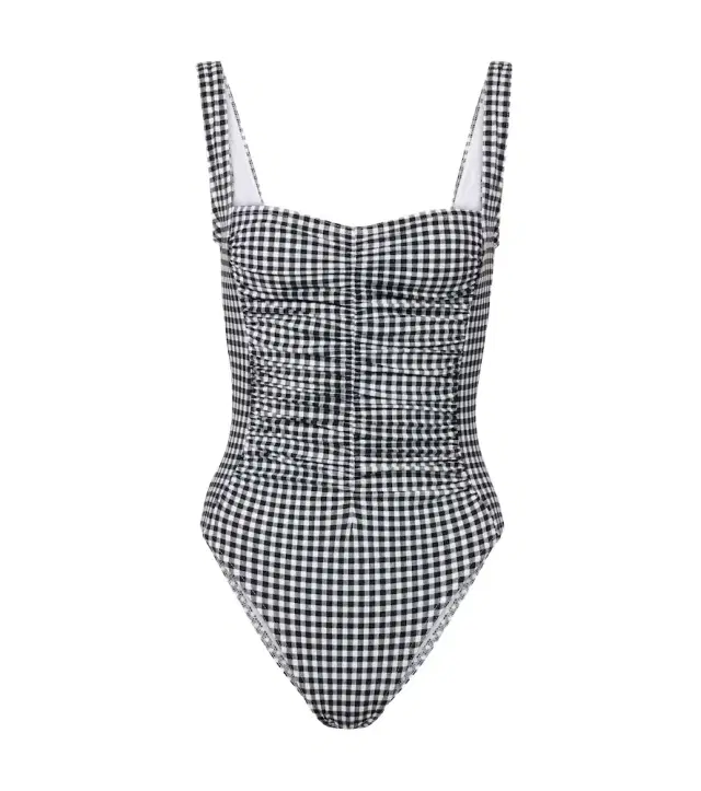 Karla Colletto Ruched gingham swimsuit