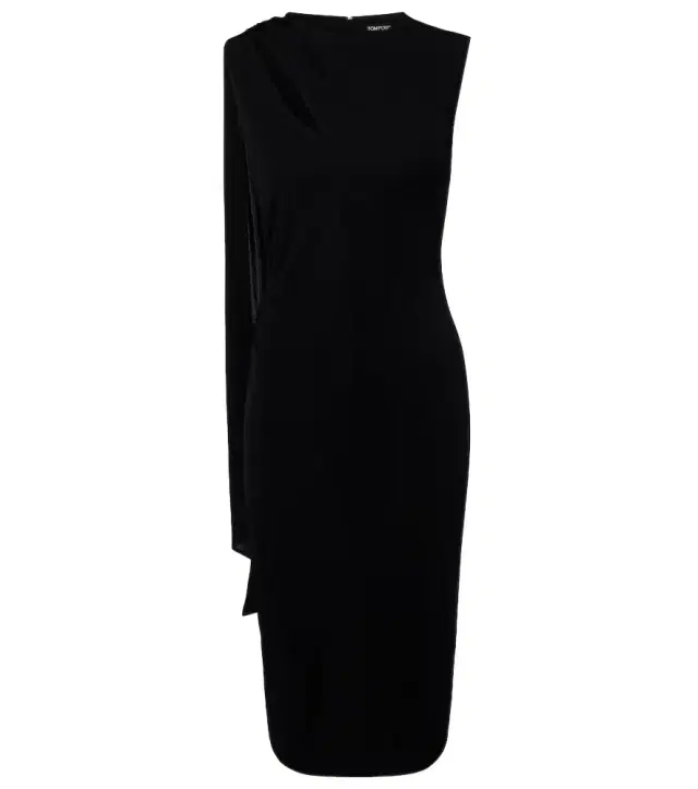 Tom Ford Scarf-detail crêpe jersey cocktail dress