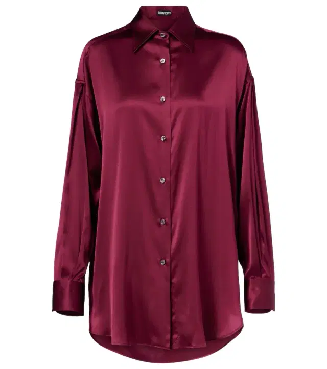 Silk-blend satin shirt