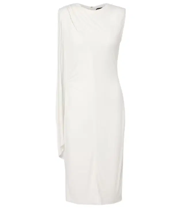 Cutout crepe jersey midi dress
