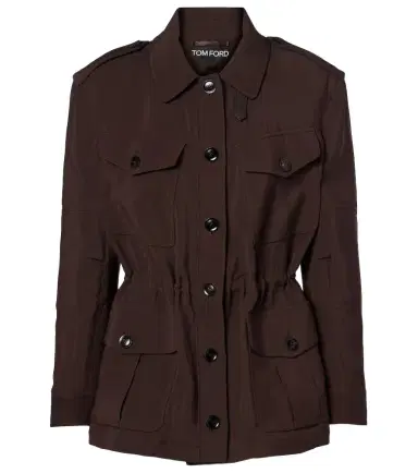 Tom Ford Leather-trimmed field jacket | Thumbnail 1