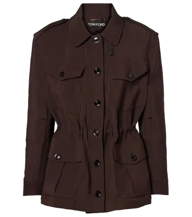 Leather-trimmed field jacket