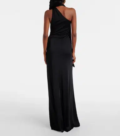 Tom Ford Scarf-detail one-shoulder jersey gown | Thumbnail 2