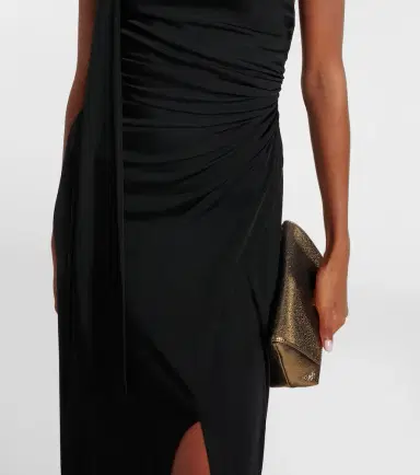 Tom Ford Scarf-detail one-shoulder jersey gown | Thumbnail 4