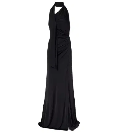 Tom Ford Scarf-detail one-shoulder jersey gown | Thumbnail 1