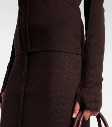 Victoria Beckham Wool-blend jersey zip-up hoodie | Thumbnail 4