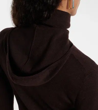 Victoria Beckham Wool-blend jersey zip-up hoodie | Thumbnail 7