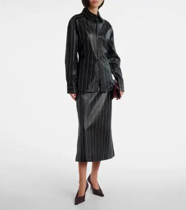 Victoria Beckham Belted leather jacket | Thumbnail 2