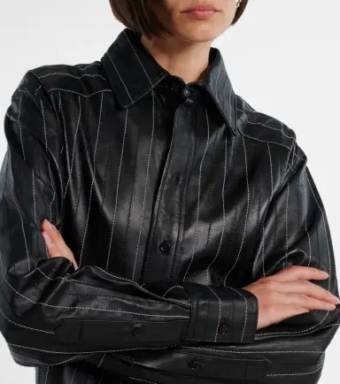 Victoria Beckham Belted leather jacket | Thumbnail 3