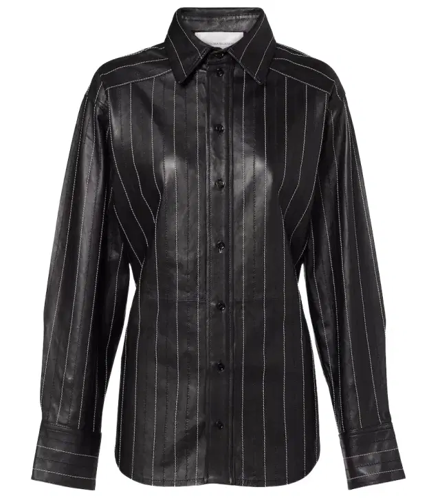 Victoria Beckham Belted leather jacket