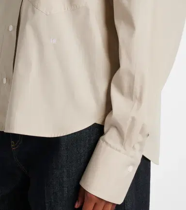 Victoria Beckham Cropped cotton shirt | Thumbnail 3