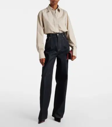 Victoria Beckham Cropped cotton shirt | Thumbnail 4