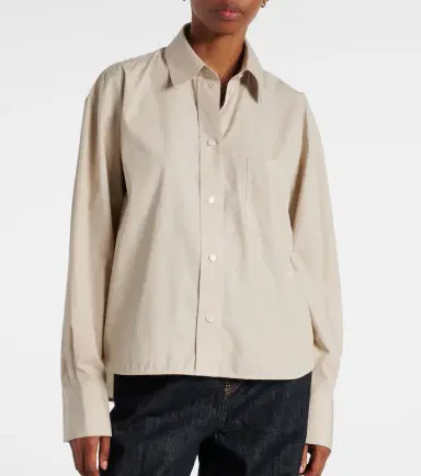 Victoria Beckham Cropped cotton shirt | Thumbnail 5