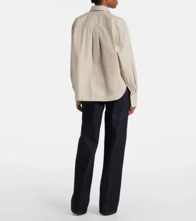 Victoria Beckham Cropped cotton shirt | Thumbnail 6