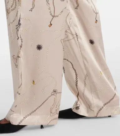 Victoria Beckham Printed silk satin pajama pants | Thumbnail 4