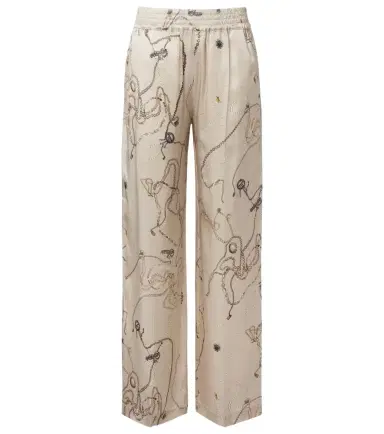 Victoria Beckham Printed silk satin pajama pants | Thumbnail 1