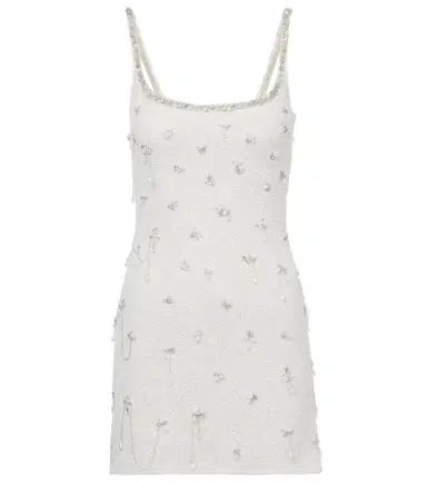 Clio Peppiatt Droplet embellished beaded minidress | Thumbnail 1