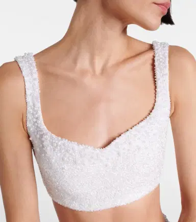 Clio Peppiatt Venus embellished bra top | Thumbnail 4