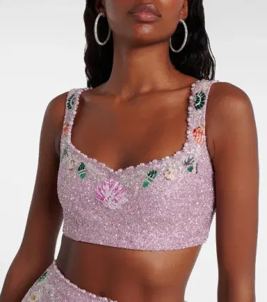 Clio Peppiatt Marina embellished crop top | Thumbnail 3 Clio Peppiatt Marina embellished crop top | Thumbnail 3