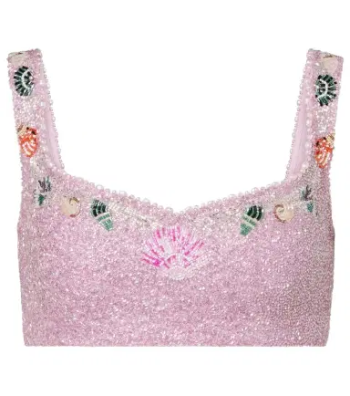 Clio Peppiatt Marina embellished crop top | Thumbnail 1 Clio Peppiatt Marina embellished crop top | Thumbnail 1