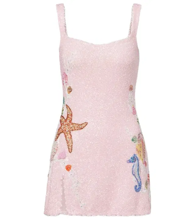 Clio Peppiatt Marina embellished minidress