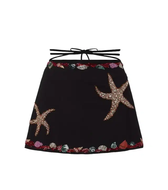 Clio Peppiatt Calypso beaded wrap skirt
