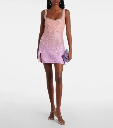 Clio Peppiatt Crystal beaded minidress | Thumbnail 3