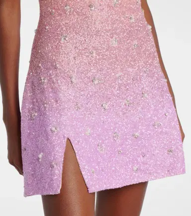 Clio Peppiatt Crystal beaded minidress | Thumbnail 4