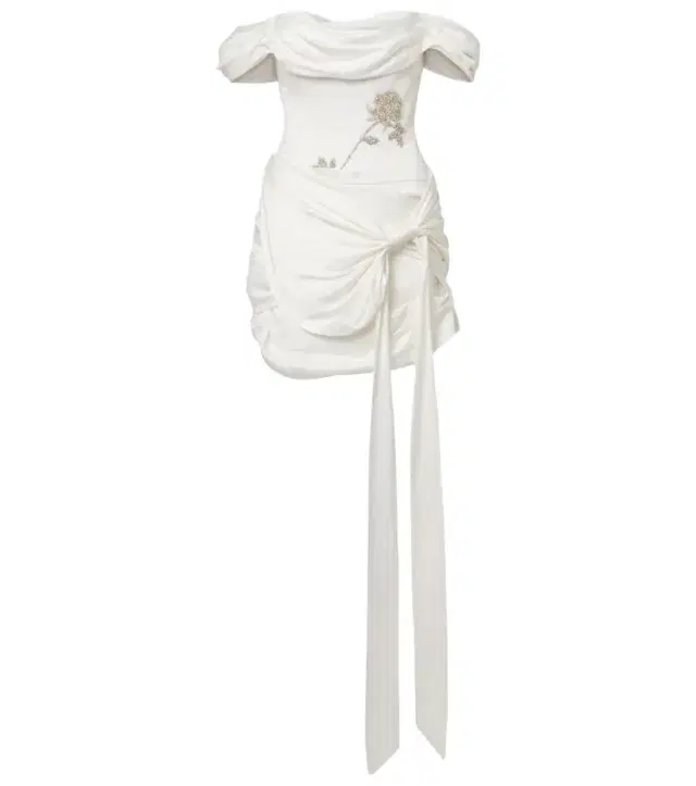 Paloma beaded draped minidress
