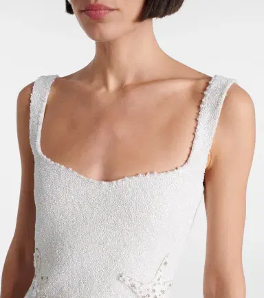 Clio Peppiatt Seashell embellished minidress | Thumbnail 3