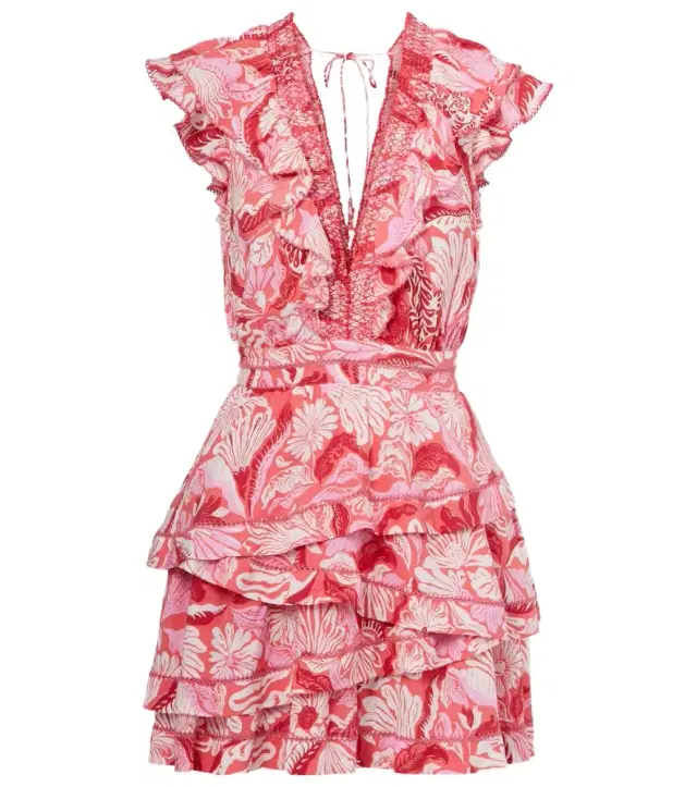 Poupette St Barth Carol floral satin minidress