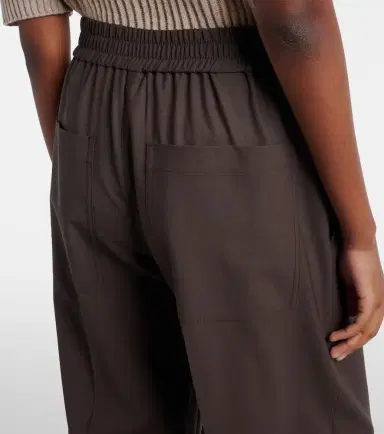 Brunello Cucinelli Wool-blend high-rise wide-leg pants | Thumbnail 5 Brunello Cucinelli Wool-blend high-rise wide-leg pants | Thumbnail 5