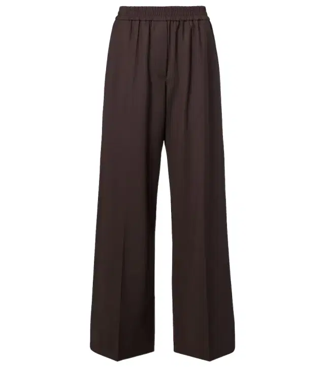 Brunello Cucinelli Wool-blend high-rise wide-leg pants