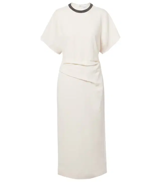 Brunello Cucinelli Linen-blend midi dress