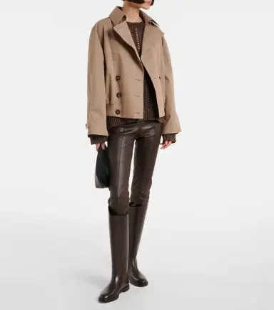 Brunello Cucinelli Leather slim pants | Thumbnail 2
