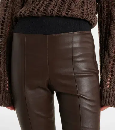 Brunello Cucinelli Leather slim pants | Thumbnail 4
