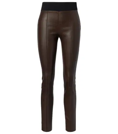 Brunello Cucinelli Leather slim pants | Thumbnail 1