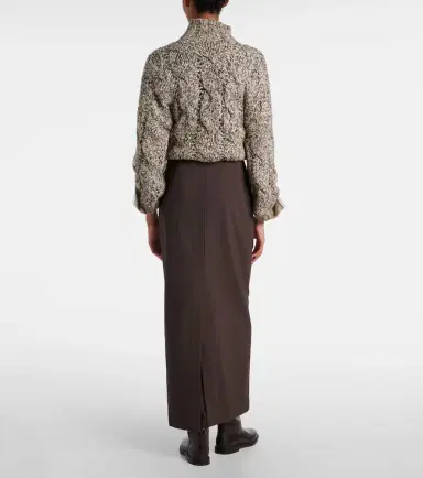 Brunello Cucinelli Wool-blend maxi skirt | Thumbnail 3