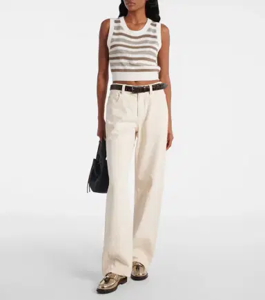 Brunello Cucinelli Striped cotton sweater vest | Thumbnail 2