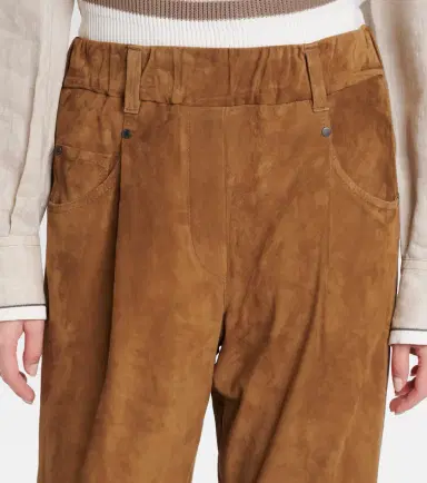 Brunello Cucinelli Suede straight pants | Thumbnail 4